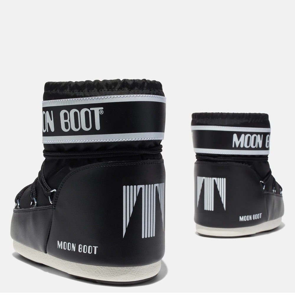 Iconic Low Black Nylon Moon Boots (NWT) - Picture 4 of 6